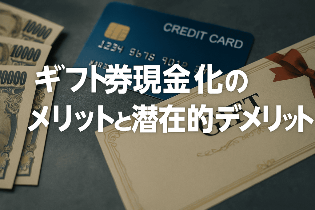 ギフト券現金化のメリットと潜在的デメリット