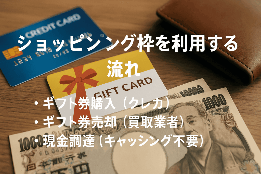 ショッピング枠を利用する流れ
